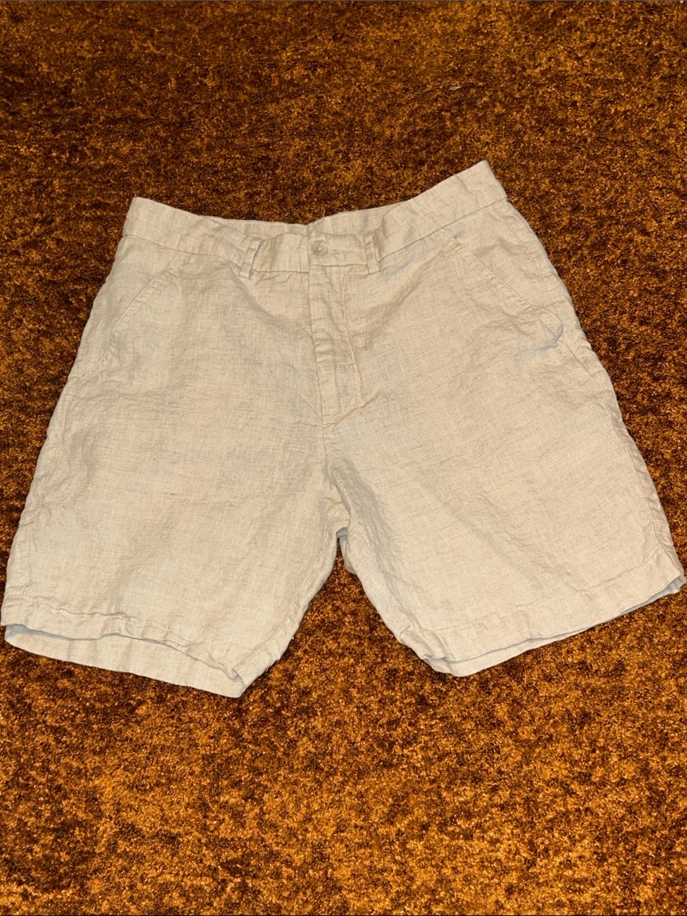 Zara Men's Flat Front Shorts - Light Beige